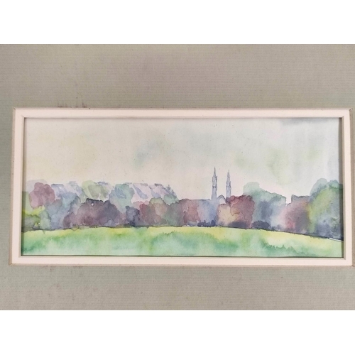 271 - Ian Brook.The Vallum under snow.Watercolour.Inscribed to reverse, 2004.22cm x 26cm.Also two other wa... 