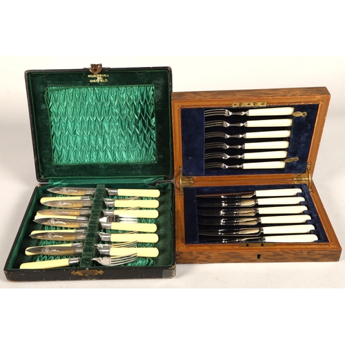 179 - Two sets of Walker and Hall cutlery