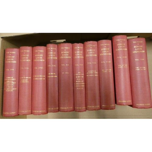 107 - STEVENSON ROBERT LOUIS.  The Swanston Edition of the Works. Intro. by Andrew Lang. 25 vols. Ltd. ed.... 