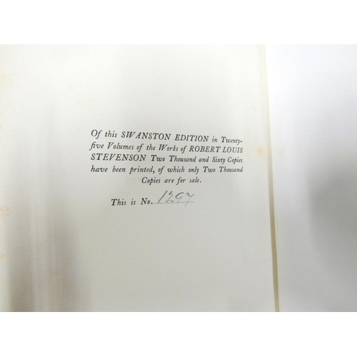 107 - STEVENSON ROBERT LOUIS.  The Swanston Edition of the Works. Intro. by Andrew Lang. 25 vols. Ltd. ed.... 