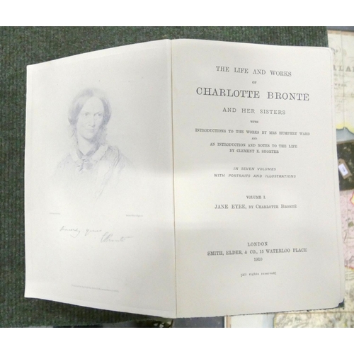 109 - BRONTE CHARLOTTE & FAMILY.  Haworth Edition of The Life & Works. 5 vols. only (of 7). Fronti... 