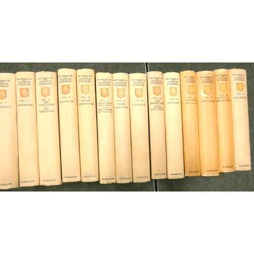 110 - CONRAD JOSEPH.  The Works.  Ltd. ed. 131/780 signed by Joseph Conrad. Vols. 1 to 19. Lge. paper 8vo.... 