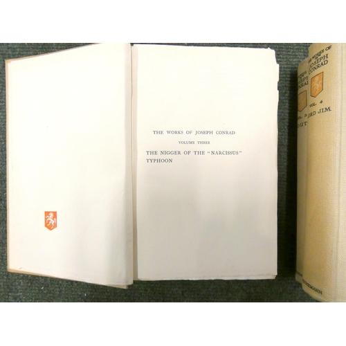 110 - CONRAD JOSEPH.  The Works.  Ltd. ed. 131/780 signed by Joseph Conrad. Vols. 1 to 19. Lge. paper 8vo.... 