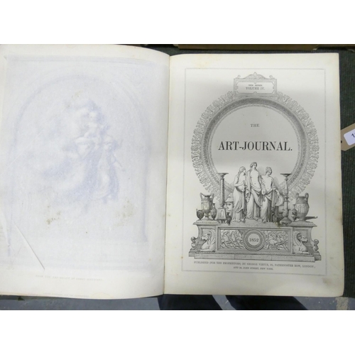 113 - THE ART JOURNAL.  Illustrated Catalogue of the 1851 Exhibition. Quarto. Green half calf; a... 