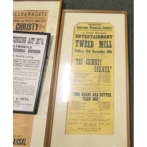 117 - Posters - Hallbankgate & Gretna.  Large framed poster for the Black & White Amateur Christy ... 