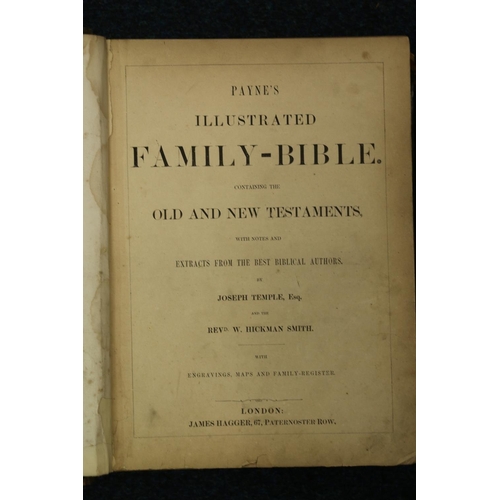 143 - Payne Illustrated Family Bible by Joseph Temple and Hickman Smith, publ. Hagger of London.