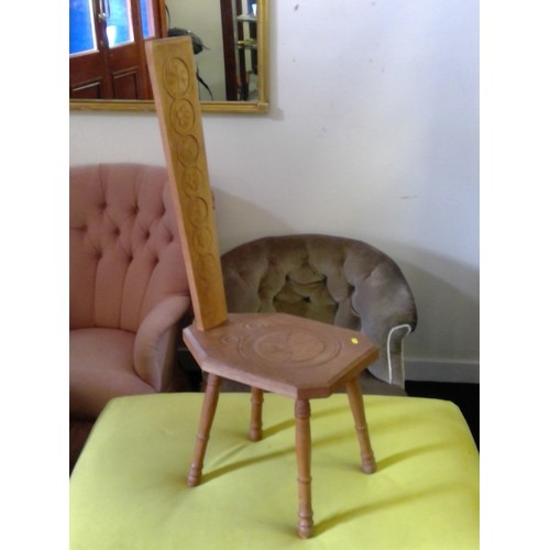 674 - Welsh style oak spinning chair