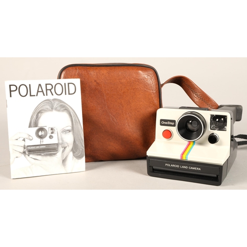 308 - Polaroid SX-70 land camera in leather case