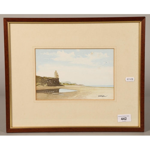 442 - Frank Colclough, 'Greenan Reflections', watercolour on paper, 14.5cm x 22cm (32.5cm x 39.5cm)