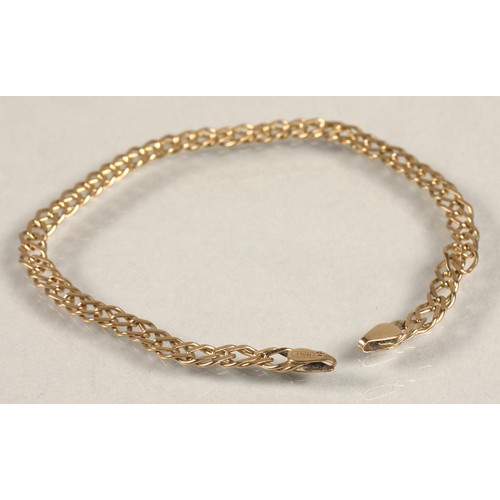 70 - 9ct gold Italian twist bracelet marked 'JJ',3 grams