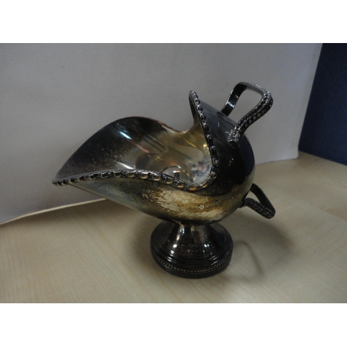 44 - Collection of EP souvenir spoons in glazed wall display case, miscellaneous EP and plate to include ... 