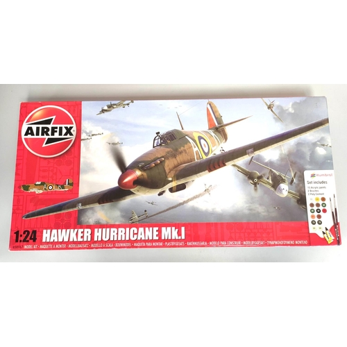 93 - Airfix. Boxed 1:24 scale Hawker Hurricane Mk.I model. Kit no. A50167. Complete and components sealed... 