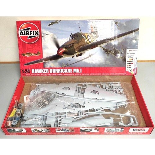 93 - Airfix. Boxed 1:24 scale Hawker Hurricane Mk.I model. Kit no. A50167. Complete and components sealed... 