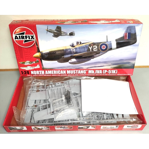 94 - Airfix. Boxed 1:24 scale North American Mustang Mk.IV.A (P-51K). Kit no. A14003A. Complete and compo... 