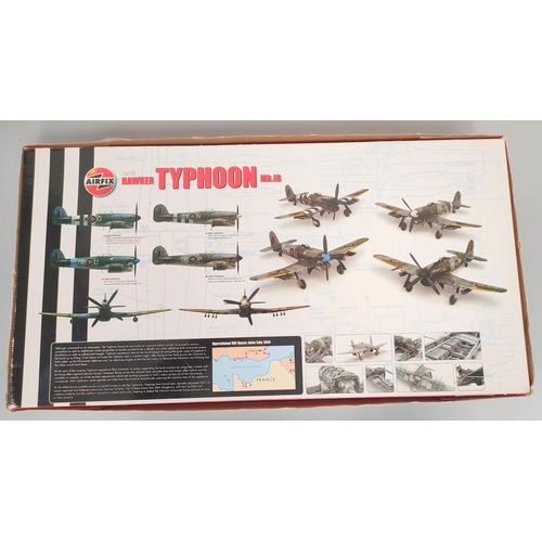 95 - Airfix. Boxed 1:24 scale Hawker Typhoon Mk IB D-Day Anniversary 1944-2014 model. Kit no. A19002... 