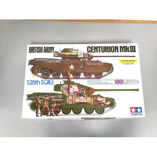 107 - Tamiya. 1:25 scale British Army Centurion MKIII Tank construction kit. 30614-7000