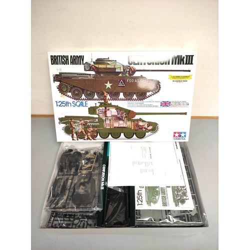 107 - Tamiya. 1:25 scale British Army Centurion MKIII Tank construction kit. 30614-7000