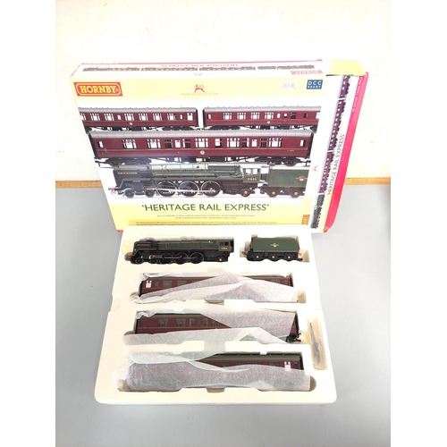 216 - Hornby Railways. Boxed ''Heritage Rail Express'' train set comprising of a 4-6-2 loco & tender &... 