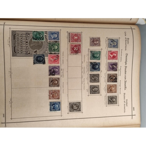 407 - Album of World and Commonwealth postage stamps to include an 1850 Belgium 20c stamp, British imperfo... 