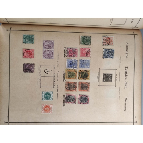 407 - Album of World and Commonwealth postage stamps to include an 1850 Belgium 20c stamp, British imperfo... 