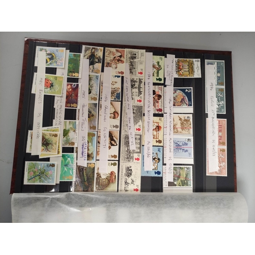 416 - Box containing mixed world postage stamp albums and album sheets.