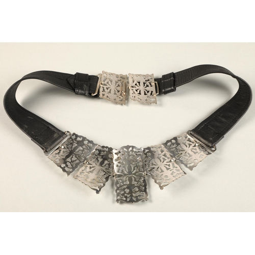 115 - Silver plated belt