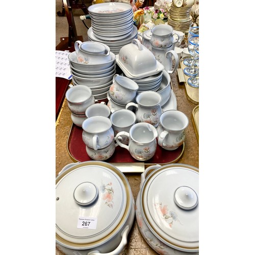 267 - Large quantity of Denby 'Encore Sweet Pea' dinnerware and teaware