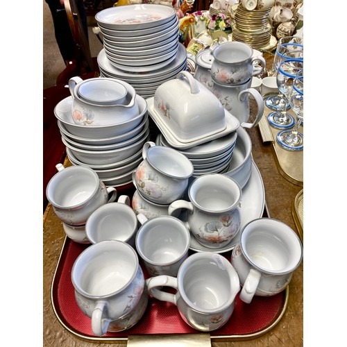 267 - Large quantity of Denby 'Encore Sweet Pea' dinnerware and teaware