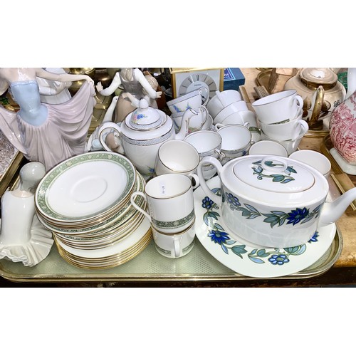 304 - Royal Doulton 'Rondelay' part coffee service, Susie Cooper teapot and plate, Lladro dancing lady fig... 