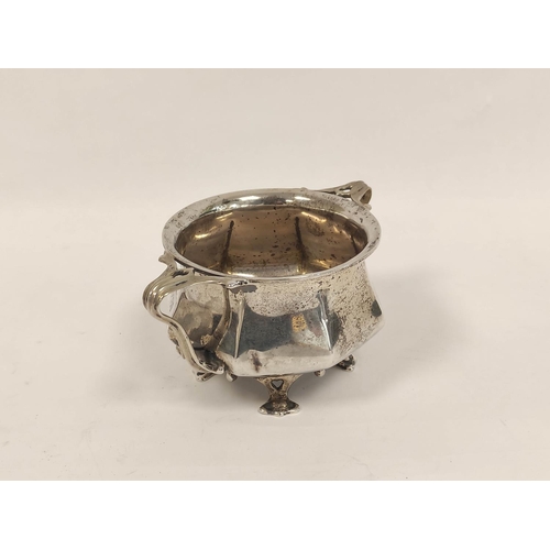 104 - Silver mug of panelled form and a similar sugar bowl. 312g