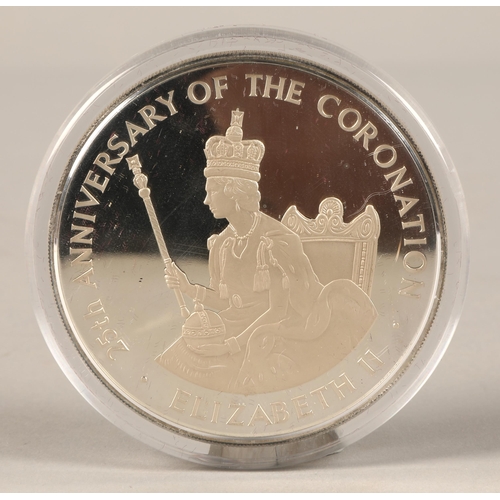 191 - Jamacia 25th anniversary of the coronation 1953-1978 25 dollar commemorative coin in case