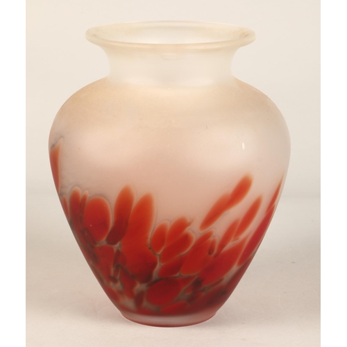 211 - Tarnowiec Polish glass vase, height 24cm