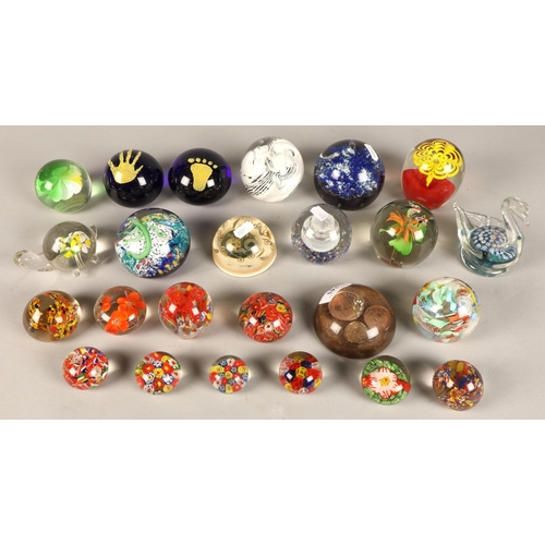 243 - Assortment of glass paperweights