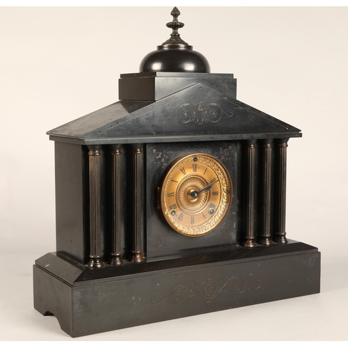 259 - Large slate mantel clock, 45cm wide