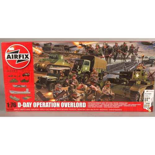 349 - Airfix the Battle of Waterloo and D-Day diorama boxed sets