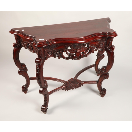 459 - Oriental style hardwood hall table, 43 x 103 x 80 cm