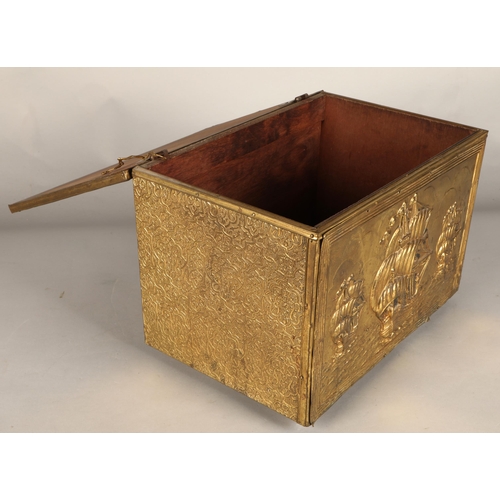 473 - Brass coal box