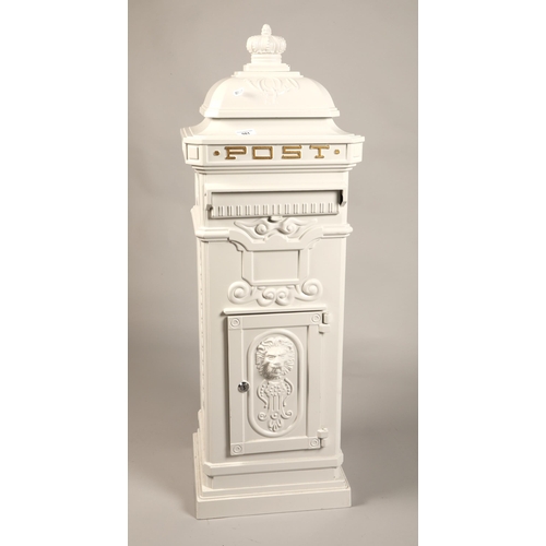 501 - White post box, 97 cm high