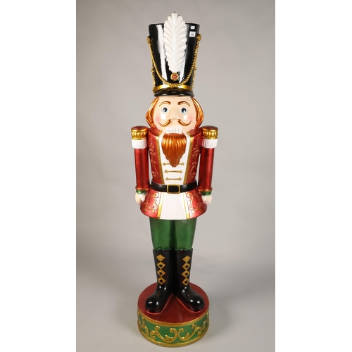 506 - Life size alloy toy soldier nutcracker, 161 cm high