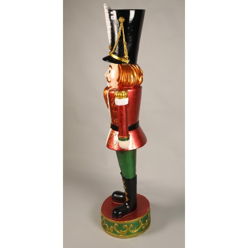 506 - Life size alloy toy soldier nutcracker, 161 cm high