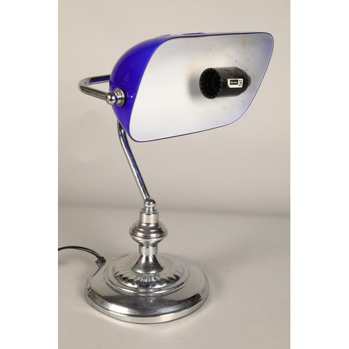 516 - Blue and chrome desk lamp