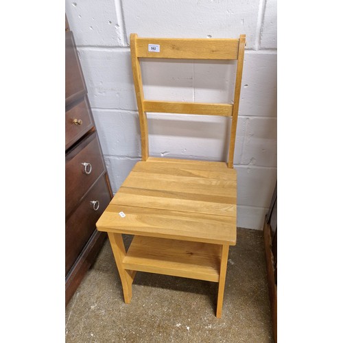 592 - Folding step ladder library chair