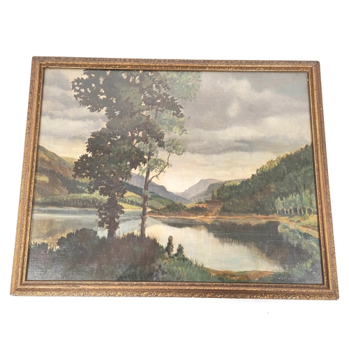 294 - W. S. Stimpson.View of Thirlmere.Oil on board.Signed and dated 1933.40cm x 51cm.... 