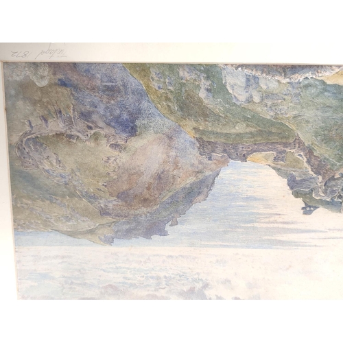 295 - Artist Unknown, 19th Century.Tintagel.Watercolour.Poss. indistinctly signed. Inscribed to mount and ... 