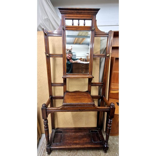 615 - Edwardian mahogany hallstand