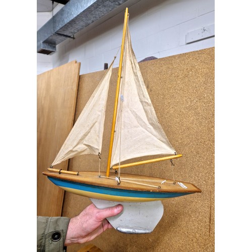 623 - 'Ailsa Yacht' handmade wooden yacht model