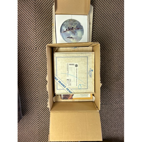 375 - Quantity of The Bradford Exchange collectable Coalport plates, military planes designs, boxed with c... 