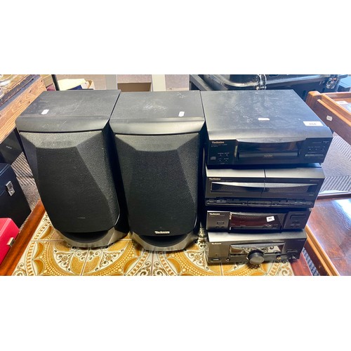 468 - Technic entertainment system including cd, tape and pair of speakers