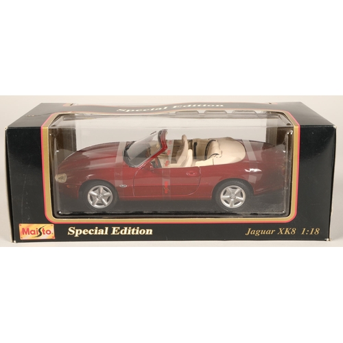 359 - Four boxed Maisto 1:18 scale model cars including Porsche 918 Spyder, Mercedes Benz 190SL, etc