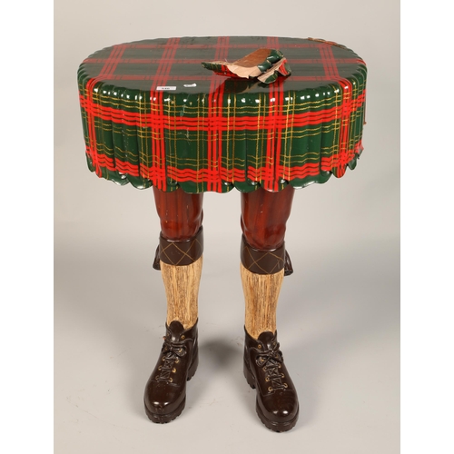 546 - Occasional table in the form of kilted Scotsman (some damage), H approx. 90cm